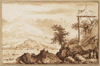 TvB G 6204
<br/>
Kustlandschap met vierkante toren
<br/>
<em>Cootwyck, Jurriaan (1714 - 1798)</em>